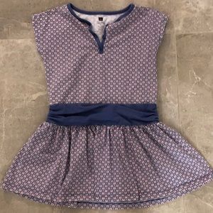 Tea Collection Beijing Dot Print Henley Dress Sz 5